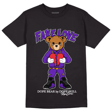 AJ 13 Court Purple DopeSkill T-Shirt Fake Love Graphic