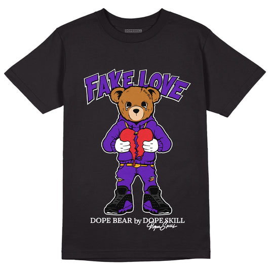 AJ 13 Court Purple DopeSkill T-Shirt Fake Love Graphic