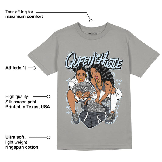 AJ 11 Cool Grey DopeSkill Grey T-shirt Queen Of Hustle Graphic