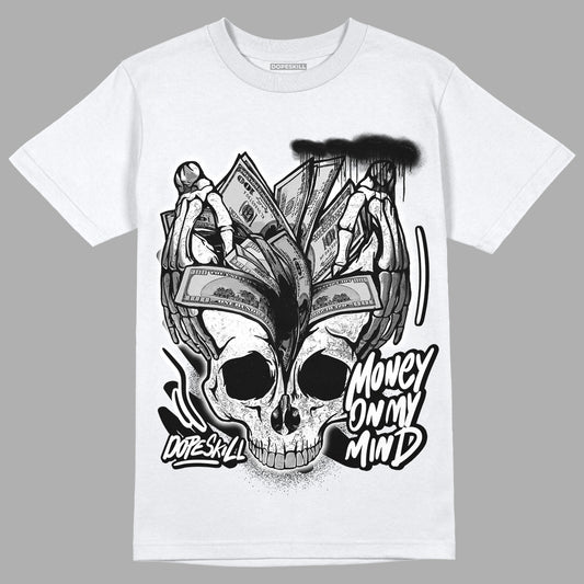 Jordan 1 High 85 Black White DopeSkill T-Shirt MOMM Skull Graphic Streetwear - White 