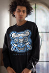 AJ 6 University Blue DopeSkill Sweatshirt Robo Bear Graphic