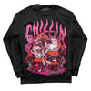 GS Pinksicle 5s DopeSkill Long Sleeve T-Shirt Chillin Graphic - Black