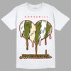 Travis Scott x Jordan 1 Low OG “Olive” DopeSkill T-Shirt Juneteenth Heart Graphic Streetwear - White