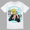 Aqua 5s DopeSkill T-Shirt Money Is The Motive Graphic - White