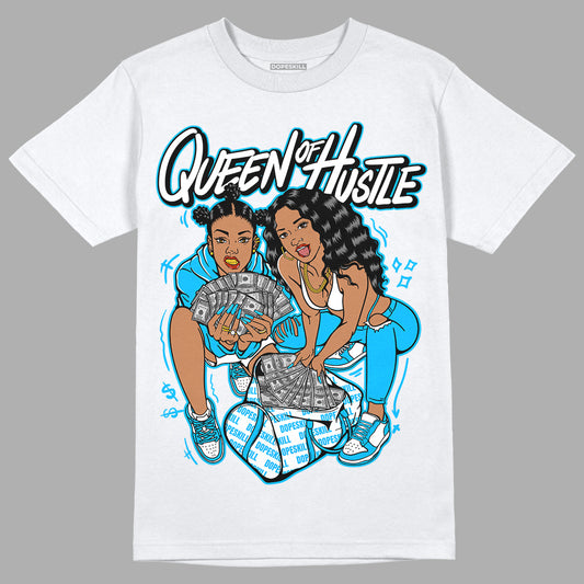UNC 1s Low DopeSkill T-Shirt Queen Of Hustle Graphic - White 