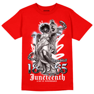 Cherry 11s DopeSkill Varsity Red T-shirt Juneteenth Graphic