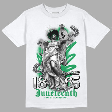 Jordan 3 WMNS “Lucky Green” DopeSkill T-Shirt Juneteenth Graphic Streetwear - White