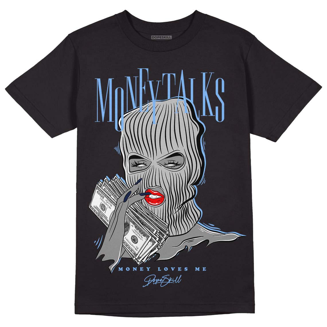 Georgetown 6s DopeSkill T-Shirt Money Talks Graphic - Black