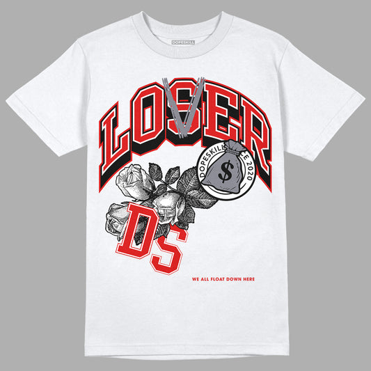 Gym Red 9s DopeSkill T-Shirt Loser Lover Graphic - White 