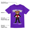 AJ 13 Court Purple DopeSkill Purple T-shirt Fake Love Graphic