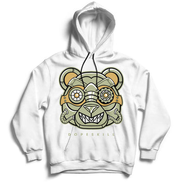 Jordan 5 Jade Horizon DopeSkill Hoodie Sweatshirt Robo Bear Graphic - White 