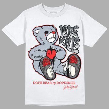 Jordan 3 Retro White Cement Reimagined DopeSkill T-Shirt Love Kills Graphic Streetwear - White