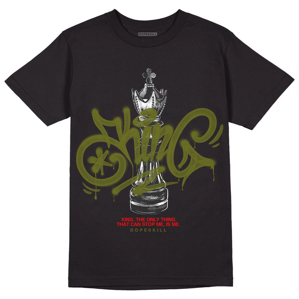 Travis Scott x Jordan 1 Low OG “Olive” DopeSkill T-Shirt King Chess Graphic Streetwear - Black