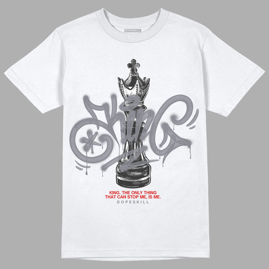 Jordan 9 Retro Fire Red DopeSkill T-Shirt King Chess Graphic Streetwear - White