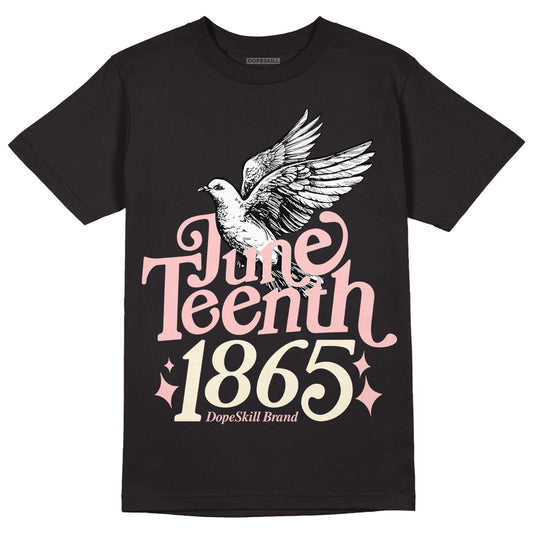 Jordan 1 High OG WMNS Washed Pink DopeSkill T-Shirt Juneteenth 1865 Graphic Streetwear - Black