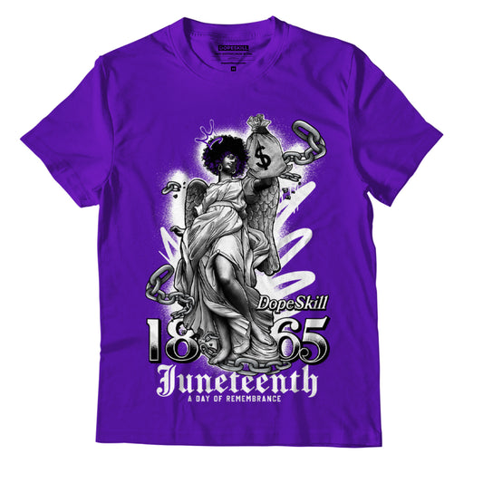 AJ 13 Court Purple DopeSkill Purple T-shirt Juneteenth Graphic