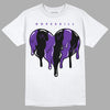 PURPLE Collection DopeSkill T-Shirt Slime Drip Heart Graphic - White 