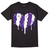 PURPLE Collection DopeSkill T-Shirt Slime Drip Heart Graphic - Black