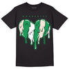 Jordan 2 Retro Lucky Green DopeSkill T-Shirt Slime Drip Heart Graphic Streetwear - Black 