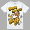 Goldenrod Dunk DopeSkill T-Shirt Money Is Our Motive Bear Graphic - White 