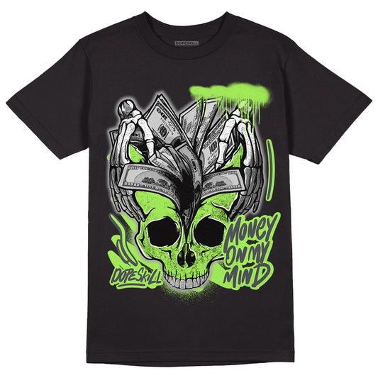 Green Bean 5s DopeSkill T-Shirt MOMM Skull Graphic - Black