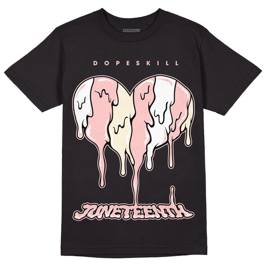 Jordan 1 High OG WMNS Washed Pink DopeSkill T-Shirt Juneteenth Heart Graphic Streetwear - Black