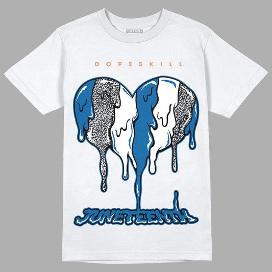 Jordan 3 Retro Wizards DopeSkill T-Shirt Juneteenth Heart Graphic Streetwear - White