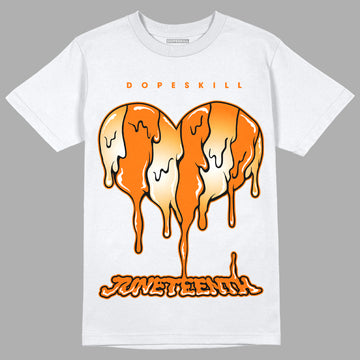 Wmns Dunk Low 'Magma Orange DopeSkill T-Shirt Juneteenth Heart Graphic Streetwear - White