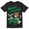 Jordan 1 Low Lucky Green DopeSkill T-Shirt Money Is Our Motive Bear Graphic Streetwear - Black