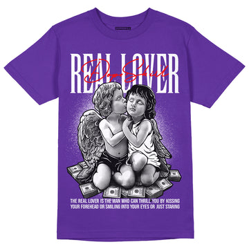 PURPLE Collection DopeSkill Purple T-shirt Real Lover Graphic - Purple 