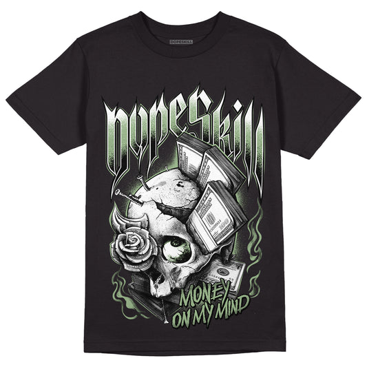 Seafoam 4s DopeSkill T-Shirt Money On My Mind Graphic - Black