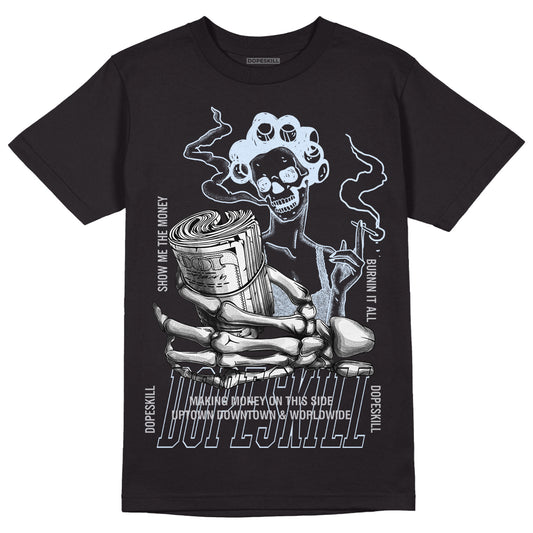 Black Metallic Chrome 6s DopeSkill T-Shirt Show Me The Money Graphic - Black