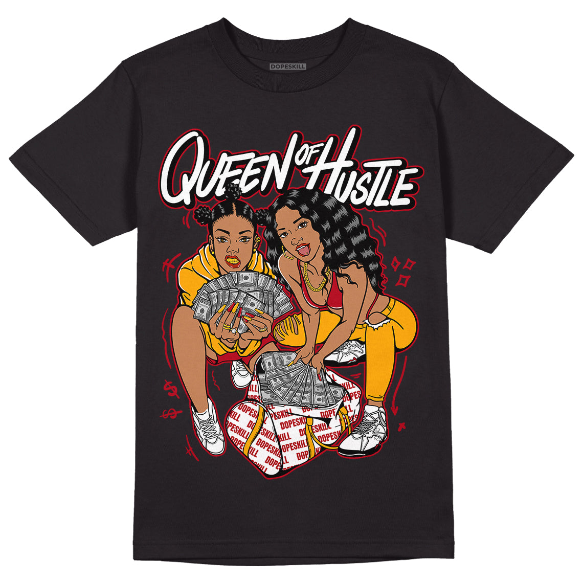 Cardinal 7s DopeSkill T-Shirt Queen Of Hustle Graphic - Black 