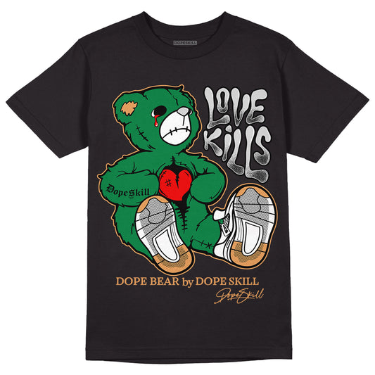 Nike SB x Jordan 4 “Pine Green” DopeSkill T-Shirt Love Kills Graphic Streetwear - Black