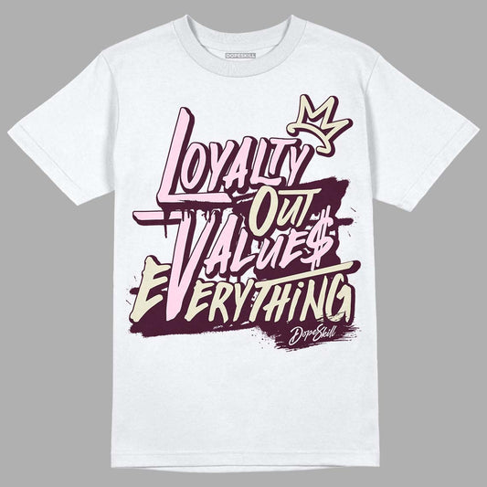 Dunk Low Night Maroon and Medium Soft Pink DopeSkill T-Shirt LOVE Graphic Streetwear  - White