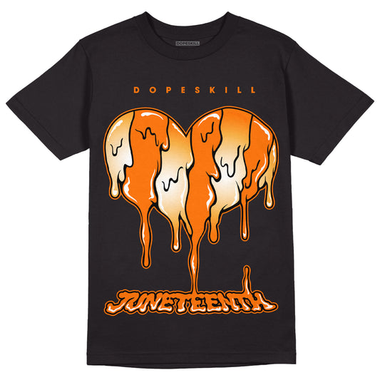 Wmns Dunk Low 'Magma Orange DopeSkill T-Shirt Juneteenth Heart Graphic Streetwear - Black