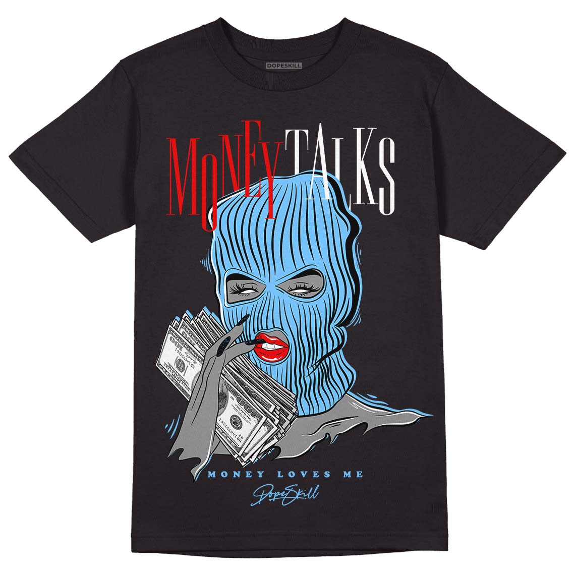 Travis Scott x Jordan 4 Retro 'Cactus Jack' DopeSkill T-Shirt Money Talks Graphic Streetwear - Black 