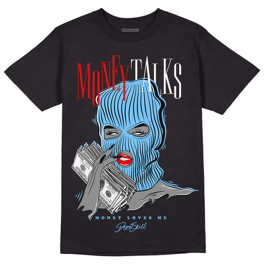 Travis Scott x Jordan 4 Retro 'Cactus Jack' DopeSkill T-Shirt Money Talks Graphic Streetwear - Black 