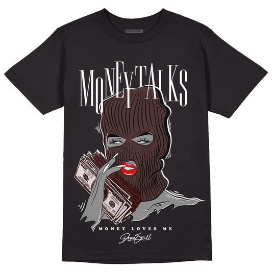 Jordan 12 x A Ma Maniére DopeSkill T-Shirt Money Talks Graphic Streetwear - Black 