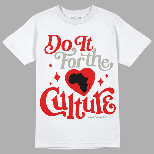 Jordan 3 Retro Fire Red DopeSkill T-Shirt Do It For The Culture Graphic Streetwear - White