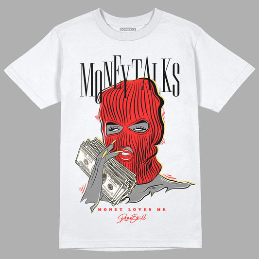 Dunk On Mars 5s DopeSkill T-Shirt Money Talks Graphic - White
