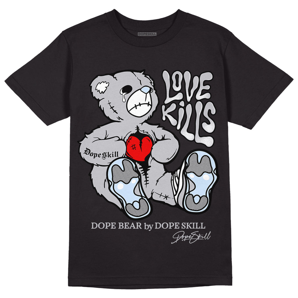 Jordan 11 Retro Low Cement Grey DopeSkill T-Shirt Love Kills Graphic Streetwear - Black