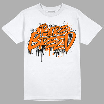 Orange Black White DopeSkill T-Shirt Rare Breed Graphic - White 