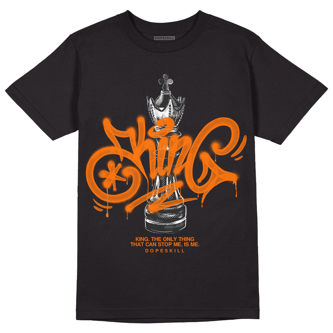 Wmns Dunk Low 'Magma Orange DopeSkill T-Shirt King Chess Graphic Streetwear - Black