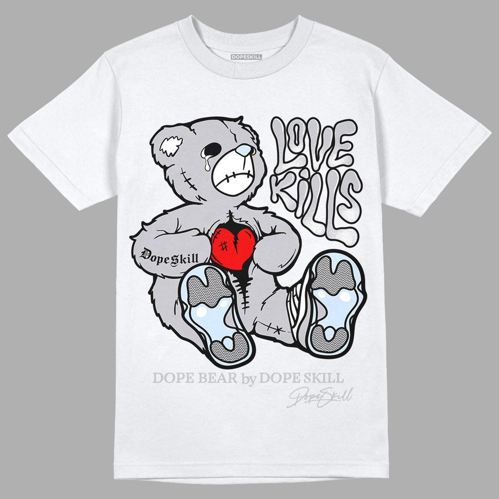 Jordan 11 Retro Low Cement Grey DopeSkill T-Shirt Love Kills Graphic Streetwear - White