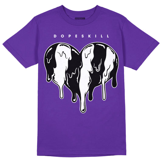 PURPLE Collection DopeSkill Purple T-shirt Slime Drip Heart Graphic - Purple 