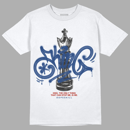 Jordan 13 Retro French Blue DopeSkill T-Shirt King Chess Graphic Streetwear