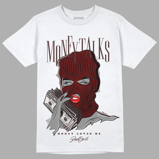 Jordan 12 x A Ma Maniére DopeSkill T-Shirt Money Talks Graphic Streetwear - White 