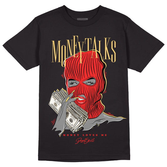 Dunk On Mars 5s DopeSkill T-Shirt Money Talks Graphic - Black
