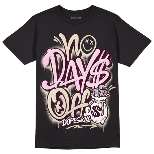 Dunk Low Night Maroon and Medium Soft Pink DopeSkill T-Shirt No Days Off Graphic Streetwear - Black